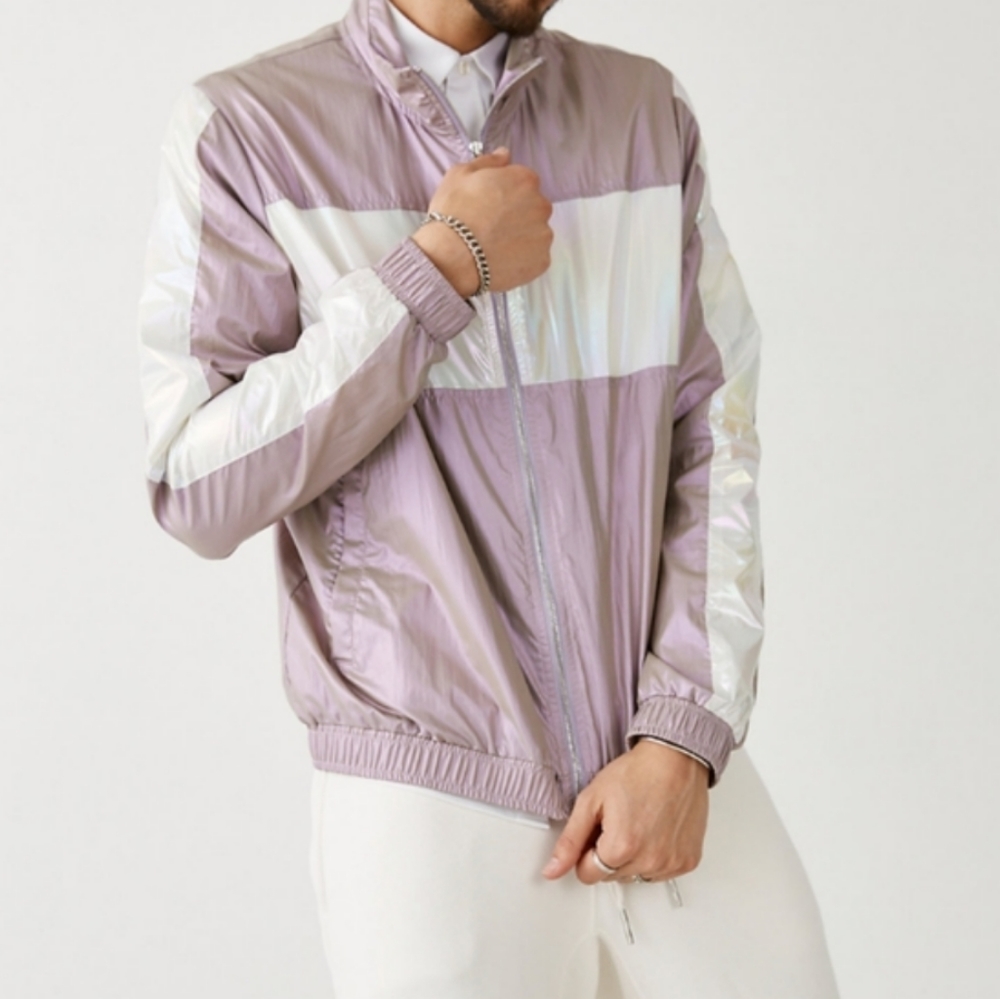 True Religion Metallic Wind Breaker Jacket